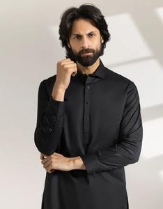 2025 traje informal Shalwar Kameez para hombre, fabricación profesional, conjunto de 2 piezas de manga larga con botones, estilo tradicional - Product Image 1