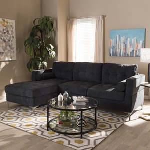 SFL68014 L-Shaped Corner Three-Seat <b>Sofa</b> 220x80x160cm Size Canvas Fabric Upholstered <b>Sponge</b> Home Apartment Living Room Furniture - Product Image 5