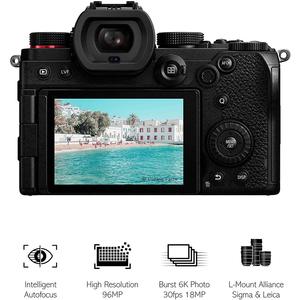 กล้องมิเรอร์เลสฟูลเฟรม บันทึกวิดีโอ 4K 60P หน้าจอพลิกได้ Wi-Fi เมาท์ L ระบบกันสั่น 5 แกนแบบคู่ ด้ามจับ HD CMOS แบบสบายมือสำหรับการถ่ายวิดีโอบล็อก - Product Image 2