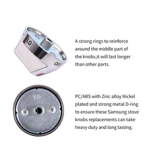 5 Pack Replacement Range Oven <b>Stove</b> Top Burner Control Dial Knob DG64-00473A Compatible Parts for Household Ovens - Product Image 5