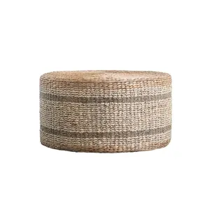 Pouf pliable moderne de haute qualité en jonc de mer naturel, décoration d'intérieur pour appartement, OEM personnalisé, fait main au Vietnam pour Noël - Product Image 1