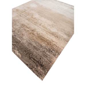 พรมขนสัตว์ผสมไหมไผ่ถักมือสีเบจและสีน้ำตาลลายAbstract รุ่น Kavi Afterglow สำหรับตกแต่งบ้าน ห้องนั่งเล่น และทางเดิน รุ่น Eskm-04 - Product Image 2
