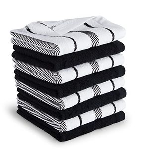 Woven Striped Square <b>Kitchen</b> Cloth Cotton Blend Quick Dry Durable Absorbent - Product Image 1