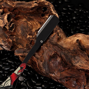 Maquinilla de afeitar de borde recto de peluquero profesional más vendida, cuchillo de afeitar de barba de peluquero de acero inoxidable de alta calidad para el aseo de los hombres - Product Image 5