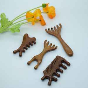 Premium Natural Wooden <b>Massage</b> Comb Anti Static Wide Tooth Hair Comb for <b>Scalp</b> Stimulation and Daily Hair Care - Product Image 5