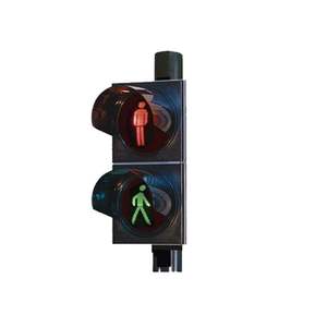 เครื่องส่งสัญญาณไฟจราจร LED พลังงานแสงอาทิตย์ขนาด 200 มม. (IP65 PC และอะลูมิเนียม/โลหะ) - Product Image 1