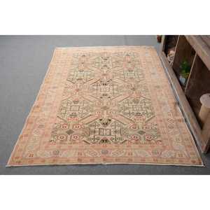 Tapis turc vintage 4,9 x 7,1 pieds, tapis d'intérieur, tapis persan rouge - Product Image 1