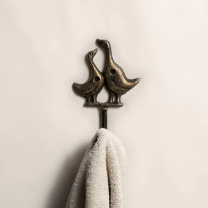 เหล็กหล่อติดผนังตกแต่งบ้านตะขอเดี่ยวออกแบบที่เป็นเอกลักษณ์ (เป็ด) ธีมสำหรับเสื้อผ้า - Product Image 1