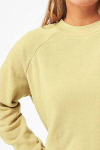 Bella Canvas 7505, Jersey raglán gris oscuro para mujer, sudadera polar con capucha, suéter raglán recortado, sudadera holgada con estampado de letras - Product Image 5