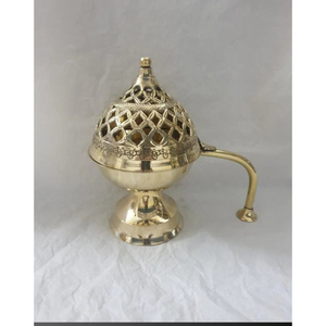 New Antique Design Tableware <b>Incense</b> <b>Burner</b> Brass Metal Bakhoor Holder Home Purifying Dhoop Dani <b>Incense</b> <b>Burner</b> in Low Price - Product Image 4