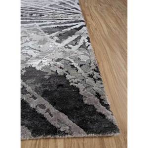 Alfombra de Lana y Seda de Bambú Anudada a Mano Kavi Ivory, Colección Chaos Theory-Esk-400, Alfombra Rectangular con Patrón Abstracto para el Hogar y el Pasillo - Product Image 4