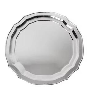 Assiette de service de qualité supérieure en argent, finition polie écologique, pour la maison, l'hôtel, les fêtes, les événements, assiette de service - Product Image 1