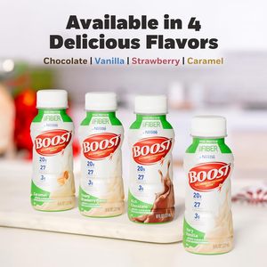 BOOST High <b>Protein</b> with Fiber Ready to Drink Complete Nutritional Drink, Rich Chocolate, 8 fl oz Bottle, 24 Pack - Product Image 2