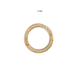 Or jaune massif 14 carats trouver des bijoux en diamant pavé faits à la main nouveau connecteur de bijoux ouvrable de concepteur de qualité supérieure - Product Image 1