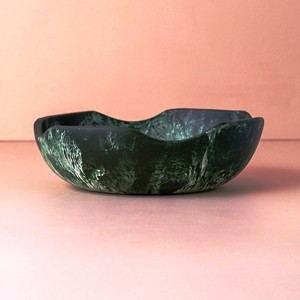 Bol à plante en résine brune à nervures, fait à la main, écologique, passe au lave-vaisselle, vaisselle moderne pour la cuisine, la maison, la salle à manger, de qualité supérieure - Product Image 5