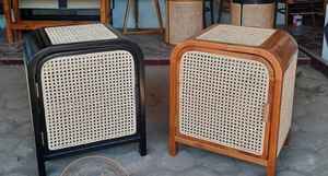 Table murale en rotin, table murale moderne, table murale pour chambre à coucher - Product Image 4