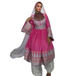 Dernières robes brodées à manches longues pour femmes pour les événements culturels afghans-Vente en gros toutes saisons - Product Image 1