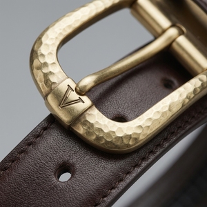 Exclusive Custom Logo Leather <b>Belt</b> Premium Solid Color Men's Leather <b>Belt</b> Heavyweight <b>Vintage</b> Pin Buckle Leather <b>Belt</b> - Product Image 6