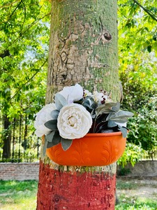 Jardinières en plastique murales modernes Pots de fleurs suspendus ovales pour usage intérieur et extérieur Accessoire de jardin décoratif - Product Image 2