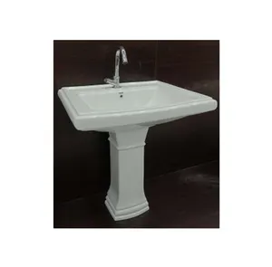 Atacadista de Superb Qualidade Sanitária Ware Banheiro Cerâmica Lavatório Pedestal a Preço Conveniente Made in Índia