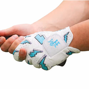 Gants de golf respirants toutes saisons personnalisables en cuir véritable de qualité supérieure, fermeture auto-agrippante unisexe, ajustement flexible pour les mains, sport - Product Image 6