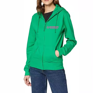 Sudadera con Capucha de Felpa de Color Verde Oliva de Lujo, con Cierre y Logotipo Personalizado, Unisex, Gruesa, 100% Algodón, Tejido Francés de Secado Rápido - Product Image 5