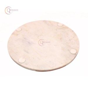 Bloc à découper circulaire naturel de meilleure qualité Vaisselle en marbre multicolore brillant attrayant pour la cuisine Marbre multicolore brillant - Product Image 3