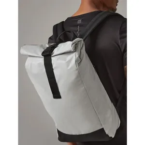 Custom Reflective <b>Roll</b>-<b>Top</b> <b>Backpack</b> for Promotional Merchandising - Product Image 6