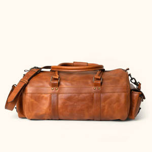 Bolsa de lona de gimnasio personalizada de alta calidad para hombre, cuero genuino, plegable, para viajes y uso deportivo, gran oferta - Product Image 4