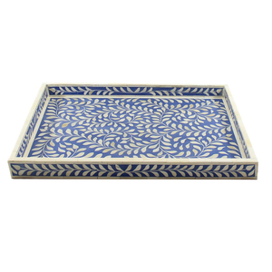 Bandeja con incrustaciones de hueso de madera de alta calidad de lujo hecha a mano india, tamaño personalizado, precio de fábrica directo para el hogar, Bandejas para servir - Product Image 2