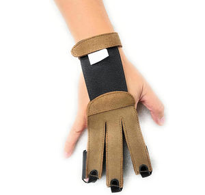 Guantes de Tiro con Arco de Cuero Ajustables al por Mayor, Guantes Transpirables Antideslizantes a un Precio Accesible para Práctica de Tiro con Arco - Product Image 2