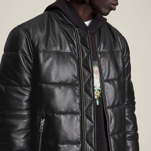 Waterproof Canvas <b>Hooded</b> Reversible Eco-Friendly Men Puffer <b>Jacket</b> High Quality Wholesale Pakistan Manufacturer Stand Front - Product Image 6