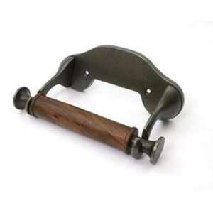 Wall Mounted Cast Iron Toilet <b>Paper</b> <b>Roll</b> Holder With <b>Brown</b> Color Handle Finishing Antique Vintage Design Toilet <b>Paper</b> Holder - Product Image 1