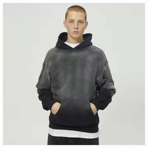 Sudadera con capucha de gran tamaño personalizada estilo Y2K para hombre 100% algodón 500 Gsm Sun Faded con estampado Digital Boxy Fit Streetwear para invierno - Product Image 5