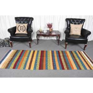 Alfombra de 2.7x8.5 pies, Alfombra Turca Vintage, Alfombra de Lana Marrón Ombré - Product Image 2