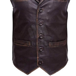 Gilet en cuir décontracté pour homme - Respirant, écologique, de haute qualité, personnalisable - Product Image 5