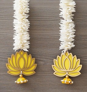 แขวนผนังตกแต่งงานแต่งงานฮาลดีเมนเวทีฉากหลังเทศกาลเทศกาลดิวาลิอีดรอมาดันวัดอินเทรนด์ดอกบัว - Product Image 2