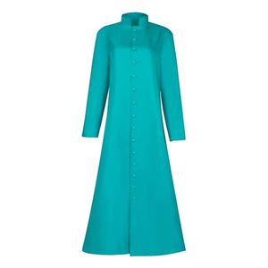 Vestido de clero de iglesia de manga larga de alta calidad de Color azul para Ministros elegante cuello romano Cruz pecho bordado sacerdote - Product Image 6