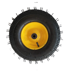 Roues à roulement pneumatique à noyau traversant 13''x4.00-6 pour chariot à outils, brouette, chariot de jardin, garantie 3 ans, OEM ODM - Product Image 1