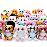 Animaux en peluche colorés personnalisés avec de grands yeux, rembourrage en coton PP doux, 31cm-50cm, unisexe, pour enfants de 2 à 4 ans