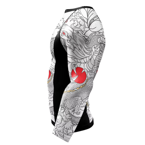 Wholesale High Quality Customized <b>Printing</b> Rashguard Oem Manufacturers Suppliers Running Fitness Compression BJJ/MMA Rash Guard - Product Image 5