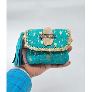 Handcrafted Premium Quality Envelope <b>Clutch</b> Purse with <b>Pearl</b> and Chain Embroidery Cotton Fabric for Women - Product Image 5