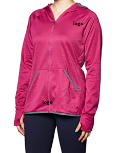 Femmes de Performance Fleece Full Zip Hoodie 100% Polyester Importés fermeture À Glissière Laver À La Machine Sourcing De Bangladesh - Product Image 6