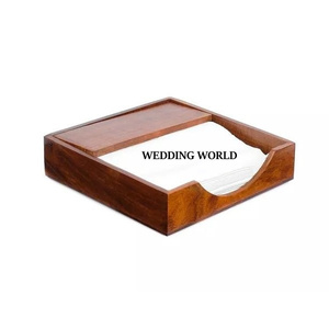 Porte-serviettes en bois décoratif de table meilleure vente porte-mouchoirs fait à la main porte-serviettes en bois classique élégant de luxe - Product Image 4