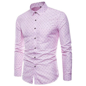 Men's Dress Shirts Long Sleeve Luxury Casual Slim Fit Cotton Turn Down Collar Business Work Formal Dress Shirt - Product Image 1