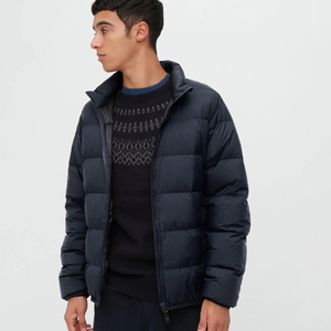 Chaqueta de Invierno Acolchada con Burbujas para Hombre y Mujer, con Logotipo Personalizado OEM, de Alta Calidad, con Cuello Alto para Mantener el Calor, Color Negro - Product Image 1