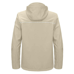 Veste Softshell légère pour homme OEM, design personnalisé, col montant, fermeture éclair, imperméable, veste d'hiver pour l'extérieur, taille plus - Product Image 2