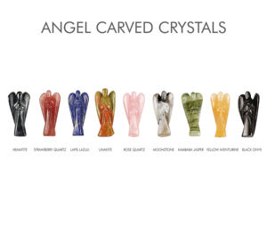 Unakite Angel Gemstone hogar decorativo curación cristales hecho a mano Natural Unakite Angel 50-60mm Gemstone Energy Carving Angel - Product Image 4