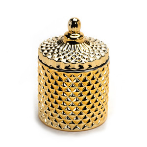 Luxury Pineapple Glossy Golden Finished Cylinder Candle Jar Handmade Eco-Friendly Candle Jar for Home Hotel & Wedding Decor - Product Image 6