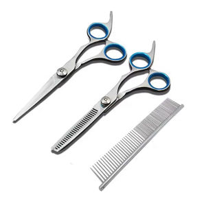 Kit de Tijeras de Peluquería Canina de Acero Inoxidable Recto para Zurdos de Alta Calidad, Juego de Tijeras para Pelo de Mascotas, Herramientas de Belleza para el Cuidado de Mascotas - Product Image 1